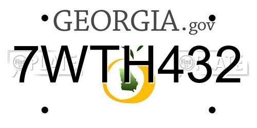 7WTH432 Georgia License Plate