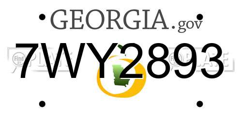 7WY2893 Georgia License Plate