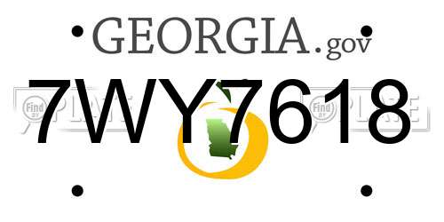 7WY7618 Georgia License Plate