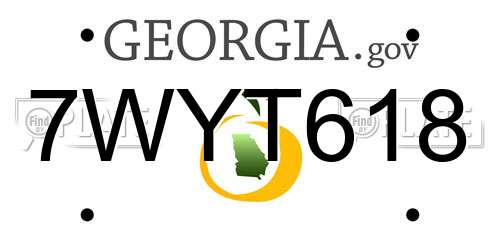 7WYT618 Georgia License Plate