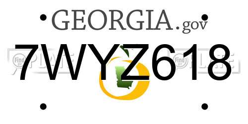 7WYZ618 Georgia License Plate