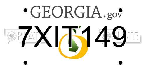 7XIT149 Georgia License Plate