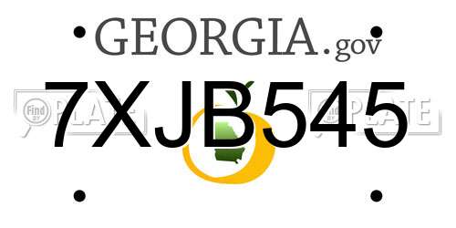 7XJB545 Georgia License Plate