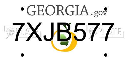 7XJB577 Georgia License Plate