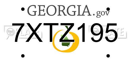 7XTZ195 Georgia License Plate