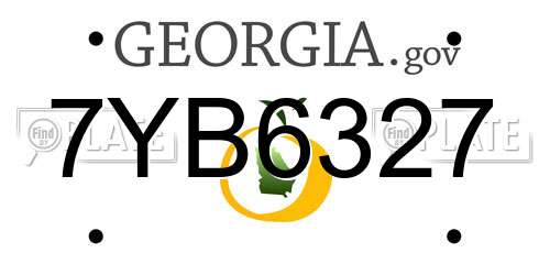 7YB6327 Georgia License Plate
