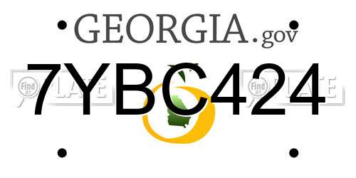 7YBC424 Georgia License Plate