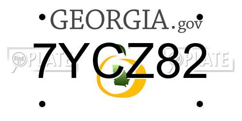 7YCZ82 Georgia License Plate
