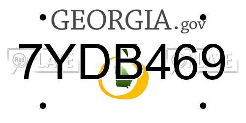 7YDB469 Georgia License Plate