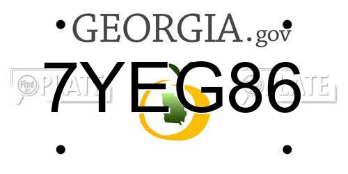 7YEG86 Georgia License Plate