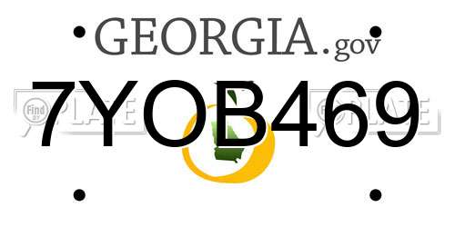 7YOB469 Georgia License Plate