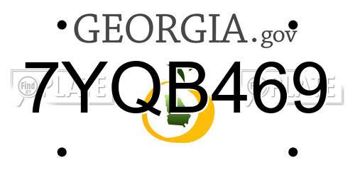 7YQB469 Georgia License Plate