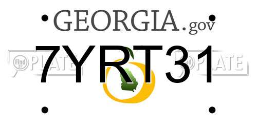 7YRT31 Georgia License Plate