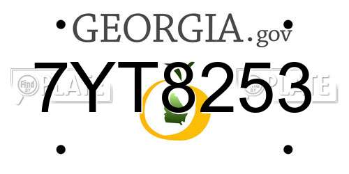7YT8253 Georgia License Plate