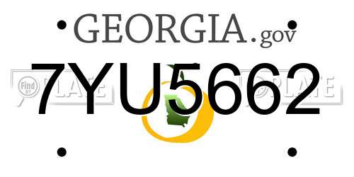 7YU5662 Georgia License Plate