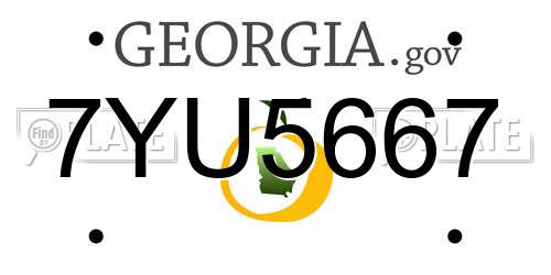 7YU5667 Georgia License Plate