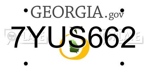 7YUS662 Georgia License Plate