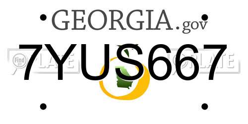 7YUS667 Georgia License Plate