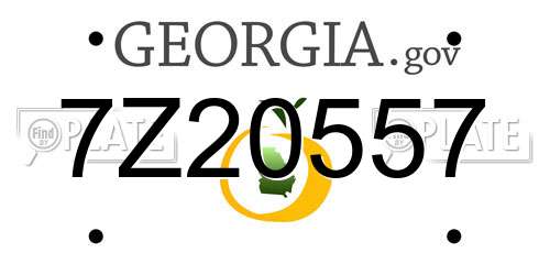 7Z20557 Georgia License Plate