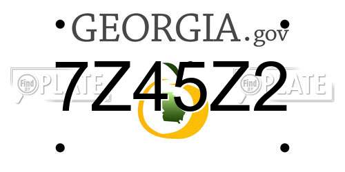 7Z45Z2 Georgia License Plate