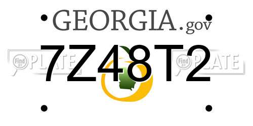 7Z48T2 Georgia License Plate