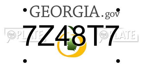7Z48T7 Georgia License Plate