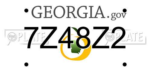 7Z48Z2 Georgia License Plate