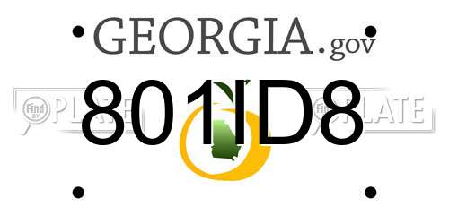 801ID8 Georgia License Plate