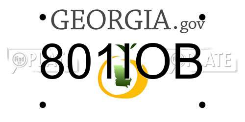 801IOB Georgia License Plate