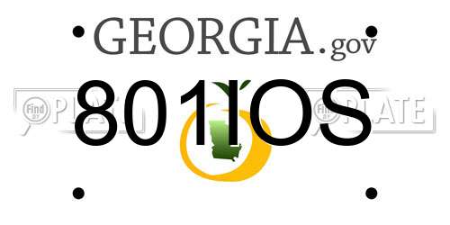 801IOS Georgia License Plate