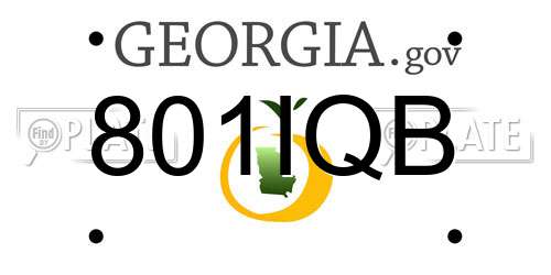 801IQB Georgia License Plate