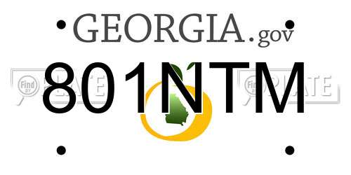 801NTM Georgia License Plate
