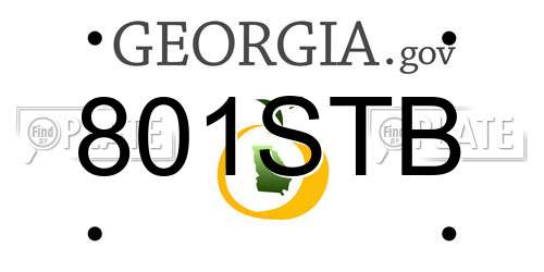 801STB Georgia License Plate