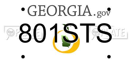 801STS Georgia License Plate