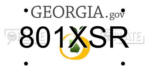801XSR Georgia License Plate