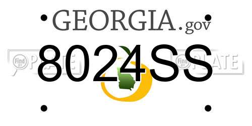 8024SS Georgia License Plate