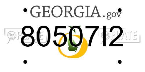 80507I2 Georgia License Plate