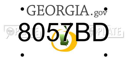 8057BD Georgia License Plate