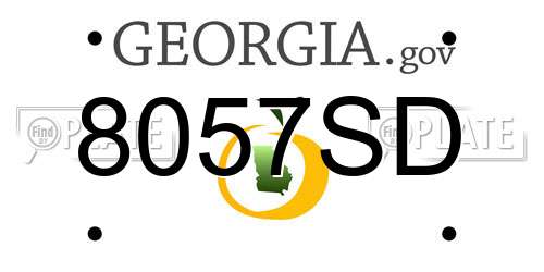 8057SD Georgia License Plate