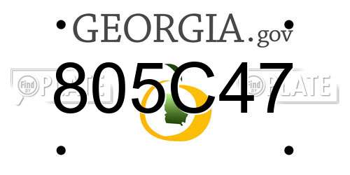 805C47 Georgia License Plate