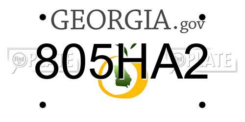 805HA2 Georgia License Plate