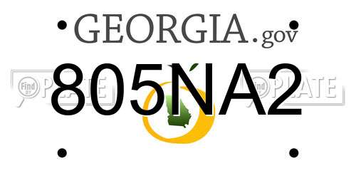 805NA2 Georgia License Plate