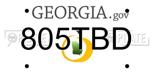 805TBD Georgia License Plate