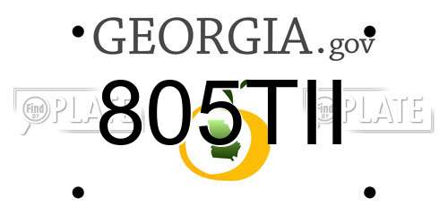805TII Georgia License Plate