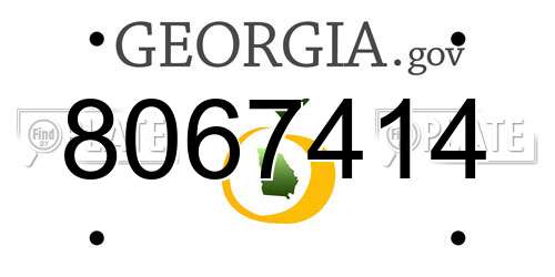 8067414 Georgia License Plate