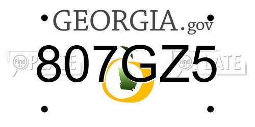 807GZ5 Georgia License Plate