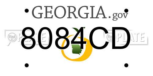 8084CD Georgia License Plate