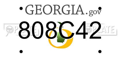 808C42 Georgia License Plate