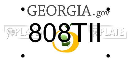 808TII Georgia License Plate