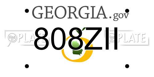 808ZII Georgia License Plate